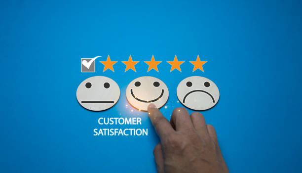 istock Users rate their service experience on the online application for a customer satisfaction survey concept. 1759400536