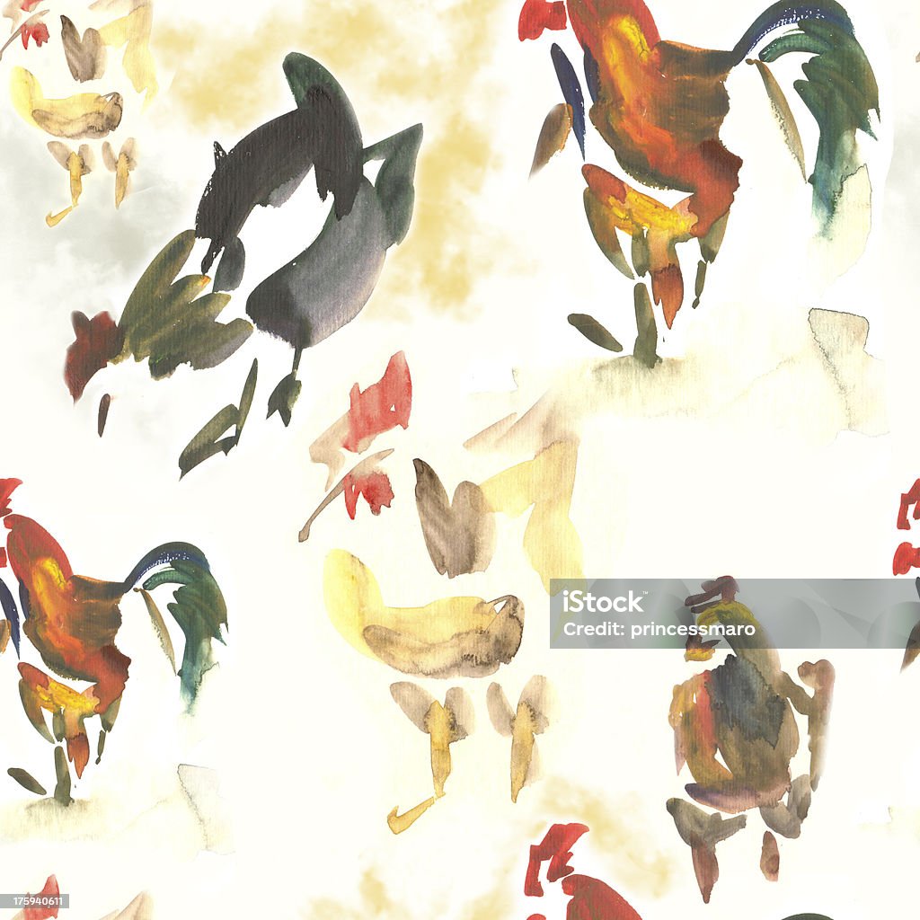 Kapiąca wodne Rooster - Zbiór ilustracji royalty-free (Abstrakcja)