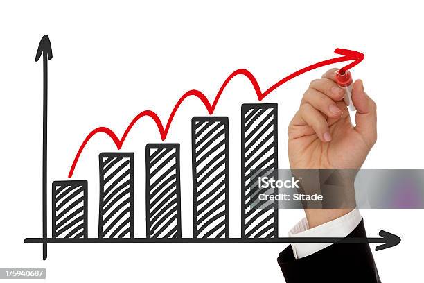 Handzeichnung Diagramm Stockfoto und mehr Bilder von Erfolg - Erfolg, Farbbild, Fotografie
