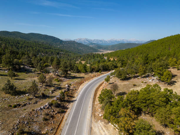 istock Drone shooting of road scenery in nature 1759411420