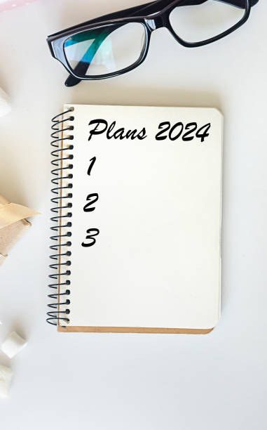 istock New year resolution concepts. 2024 goals or plans list with notebook, 1759433458