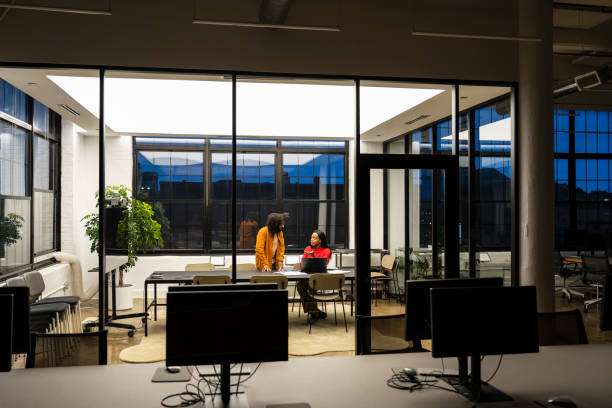 istock Business partners discussing plans in meeting room 1759433539