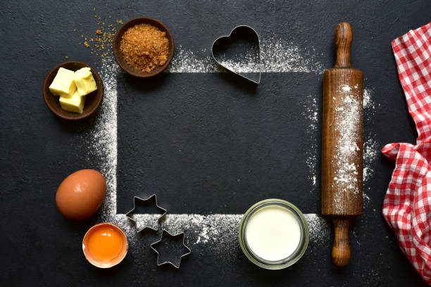istock Food background with ingredients for baking. Top view with copy space. 1759446916