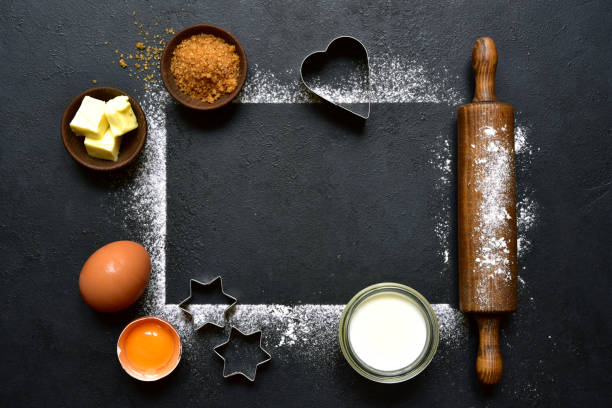 istock Food background with ingredients for baking. Top view with copy space. 1759447474