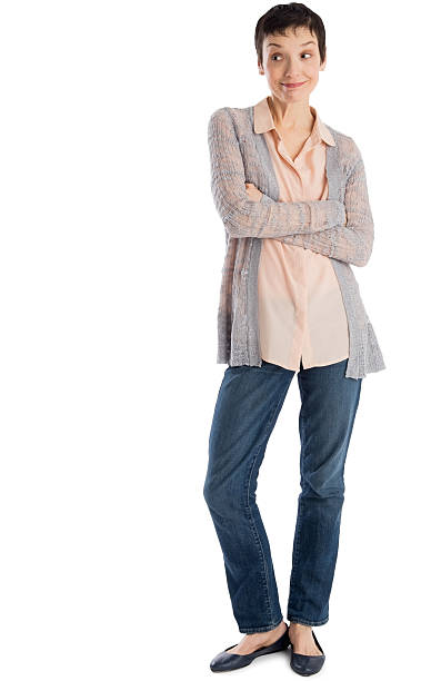 istock Surprised Mature Woman Standing Arms Crossed 175945849