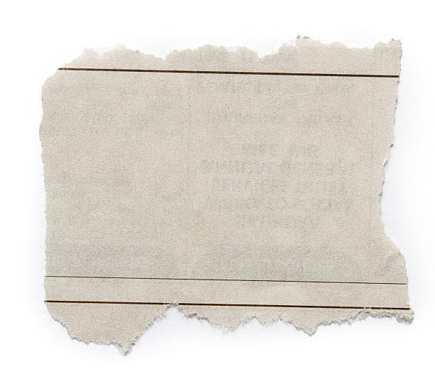 White piece of paper ripped with 3 thin lines drawn on it