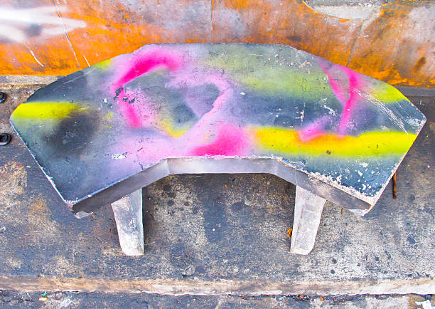 istock spraying color on old stone chair 175946558