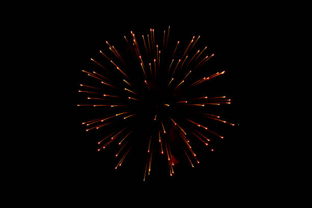 Fireworks display for Independance day the Fourth of July in rural Minnesota, United States.