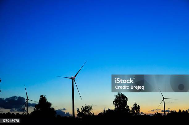 Wind Farm Stock Photo - Download Image Now - Agriculture, Backgrounds, Blue