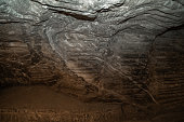 Wall in the Wieliczka Salt Mine.