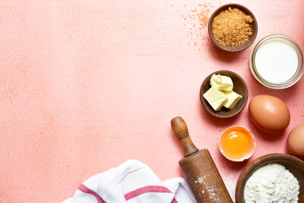 istock Food background with ingredients for baking. Top view with copy space. 1759476869