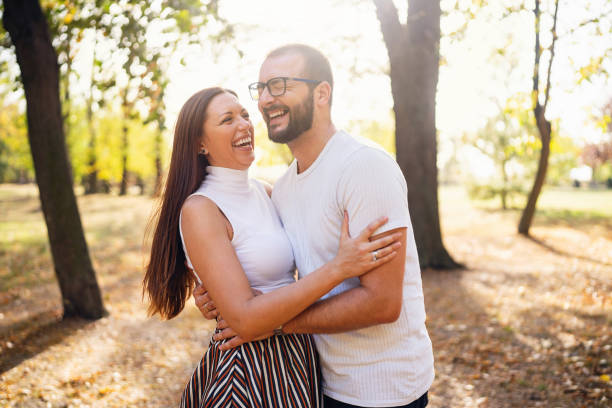 istock Love couple in a public park 1759479925