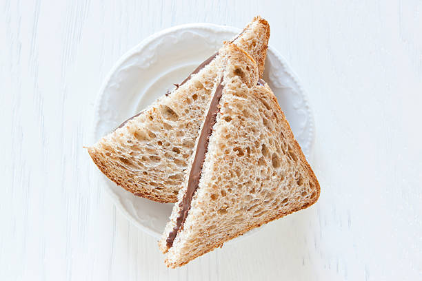 Pão e de chocolate - fotografia de stock