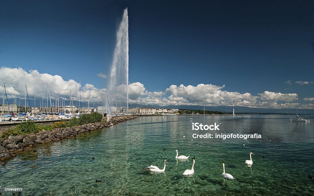 Lehman Lake Lehman Lake near Geneve, Suisse. Geneva - Switzerland Stock Photo