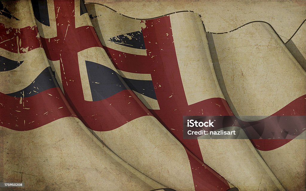 英国海軍フラグ 1606 年-1801 (キングの色調の古い紙） - アメリカ革命のロイヤリティフリーストックイラストレーション