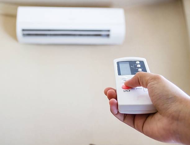 istock Closeup view about using some appliance such as air condition 175950263