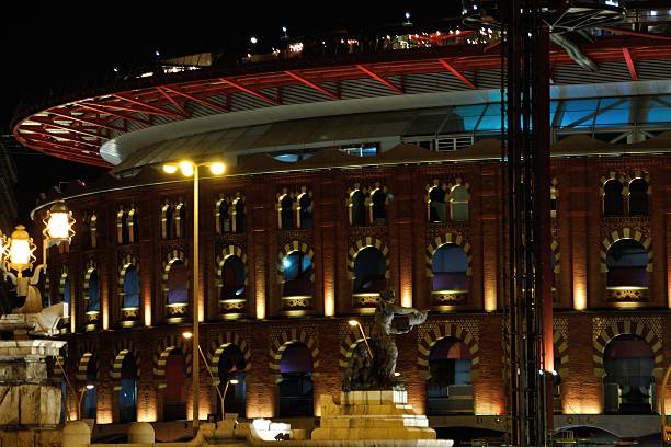 istock Bullring arena in Barcelona at night 175950636