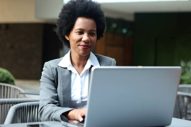 istock Businesswoman working on a laptop 1759516501