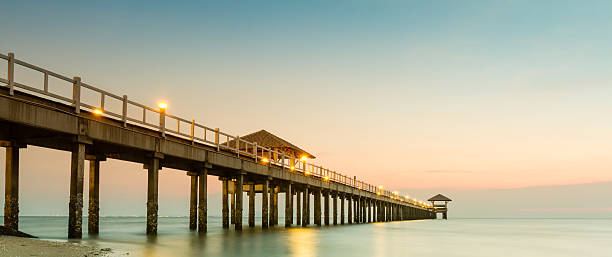 istock Wood jetty on the Beach and tropical sea. 175952990