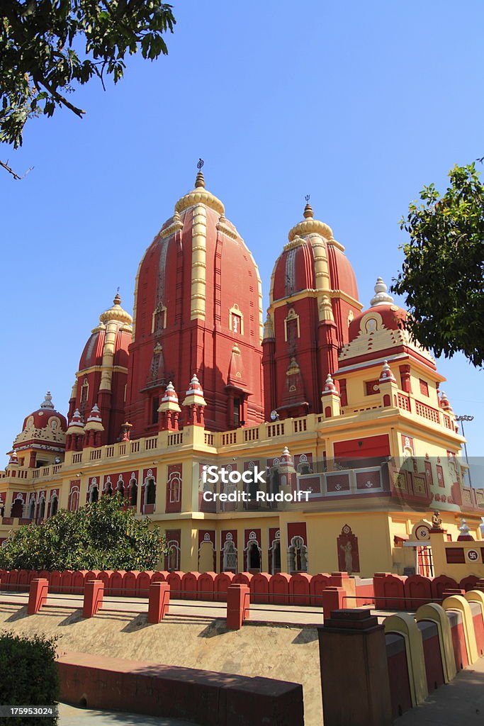 O Templo Laxminarayan - Foto de stock de Afresco royalty-free