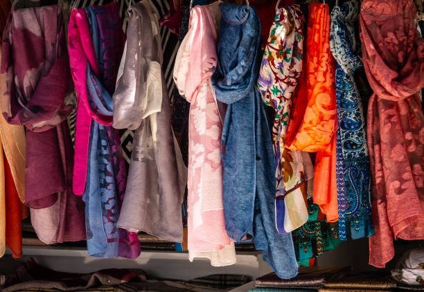 istock Store front with various clothes in the Turkish bazaar 1759569056