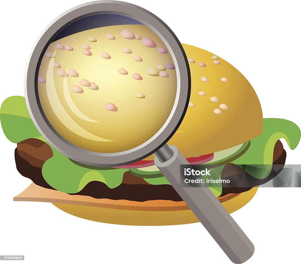 examing fastfood - arte vectorial de Grasa - Nutriente libre de derechos