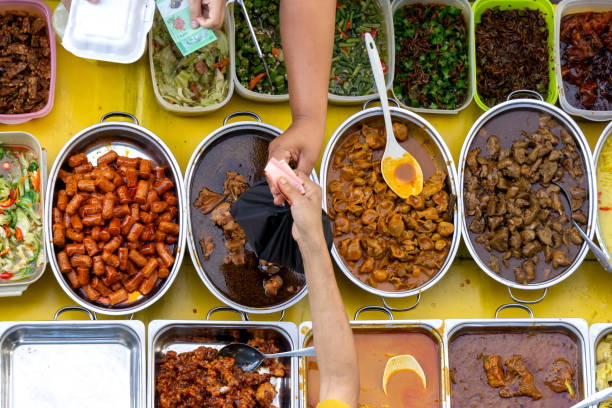 istock Top view shot of Nasi Kuning in a take away polystyrene container 1759591175