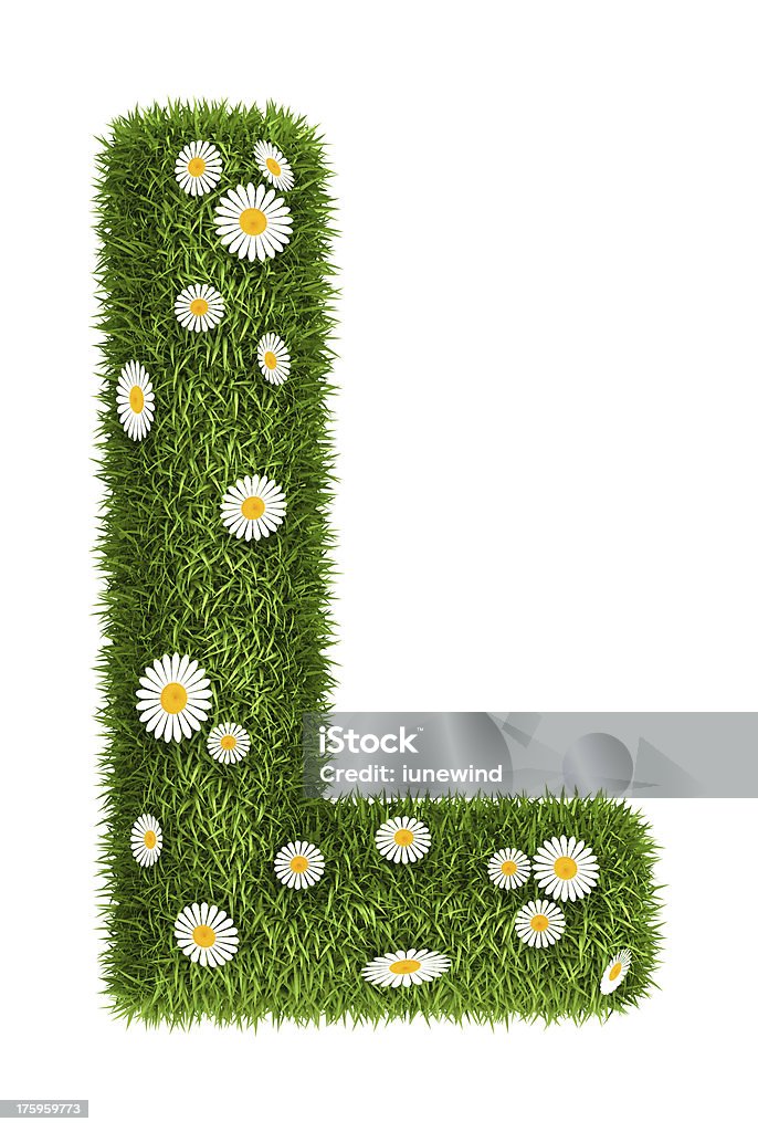 Натуральный трава Буква L - Стоковые фото Алфавит роялти-фри