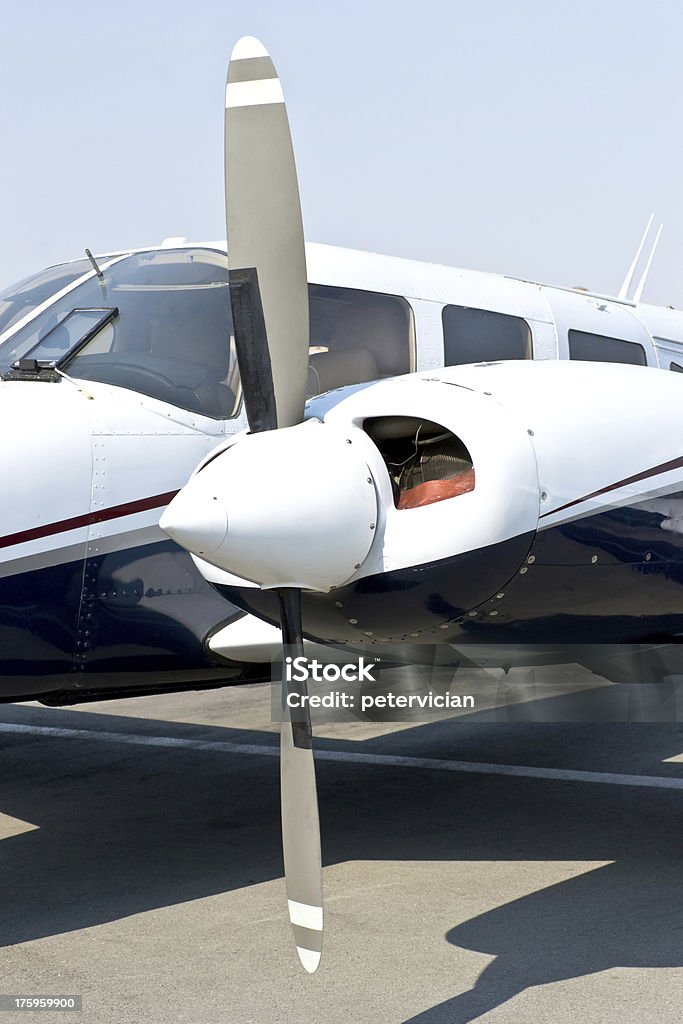 Il tempo di percorrenza Plane Engine - Foto stock royalty-free di Aereo di linea
