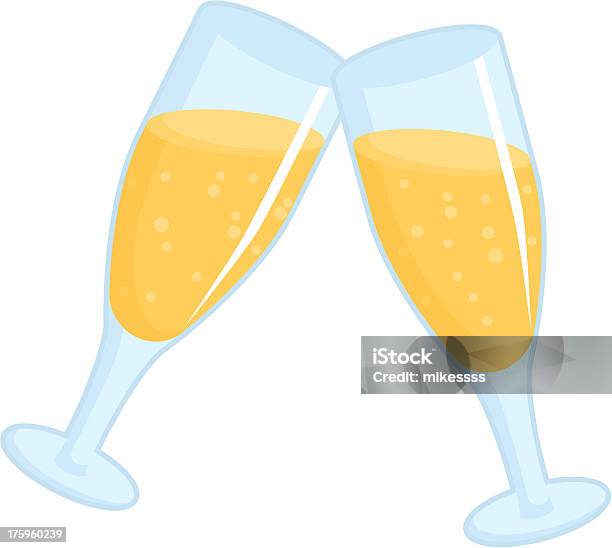 Verres Toast Boisson Vecteurs libres de droits et plus d'images vectorielles de Alcool - Alcool, Boisson, Champagne