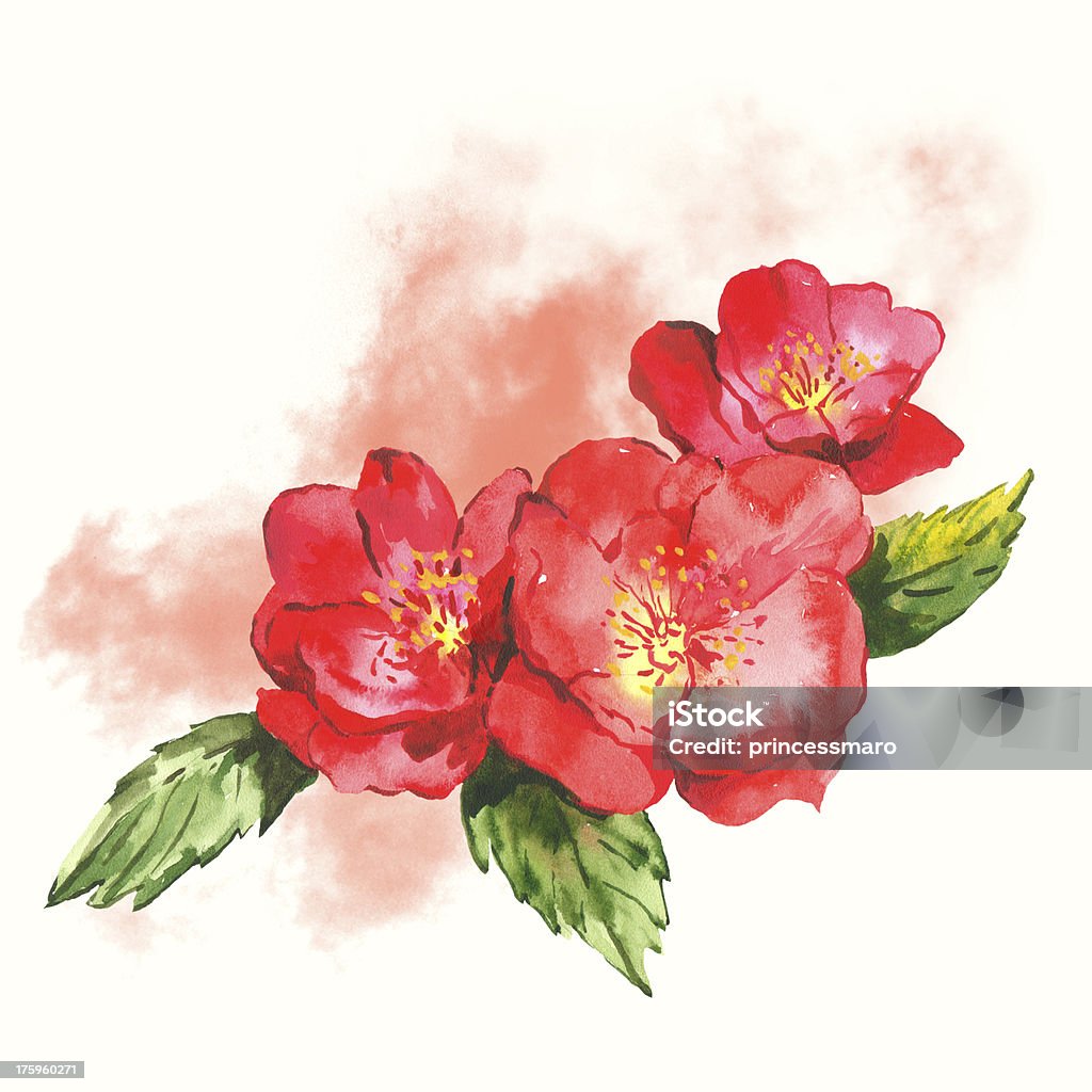 Aquarelle fond sans couture avec rose - Illustration de Abstrait libre de droits