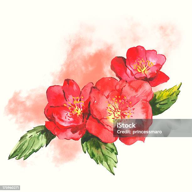 Watercolor Seamless Background With Rose Stock Illustration - Download Image Now - Abstract, Backgrounds, Botany