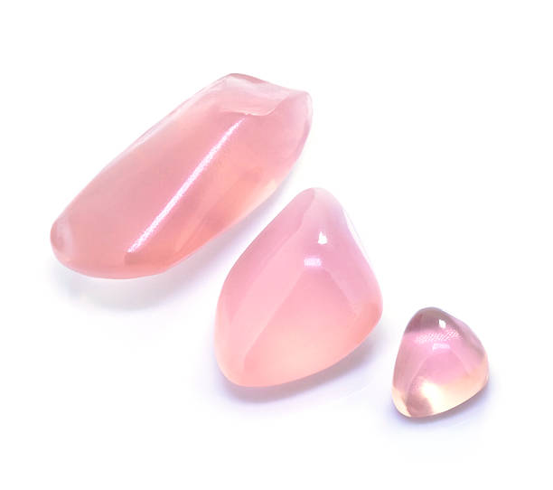istock Transparent polished rose quartz stones. 175960373