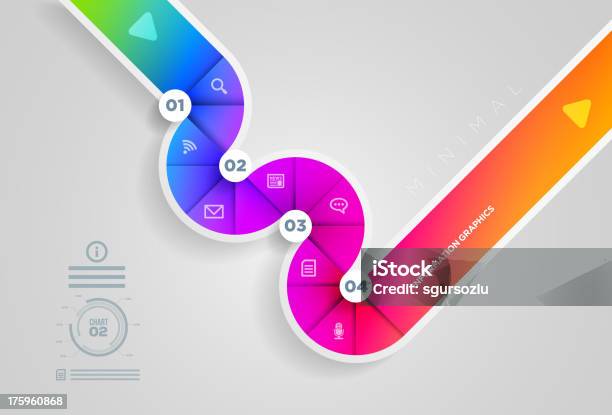 Ilustración de Mínima Infografía Diseño Plantilla y más Vectores Libres de Derechos de Abstracto - Abstracto, Colorido, Creatividad