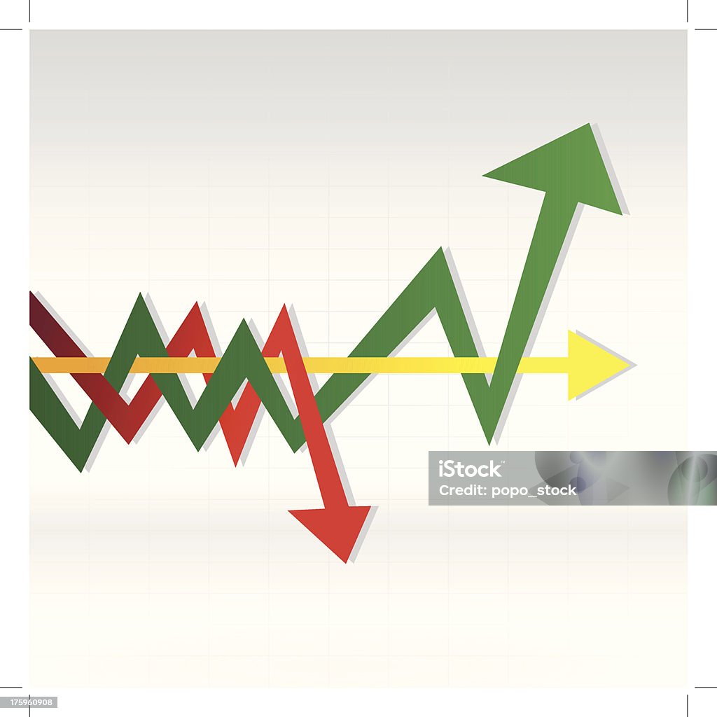Multiple Arrow Abstract Multiple Arrows In The Graph Stock Illustration - Download Image Now ...