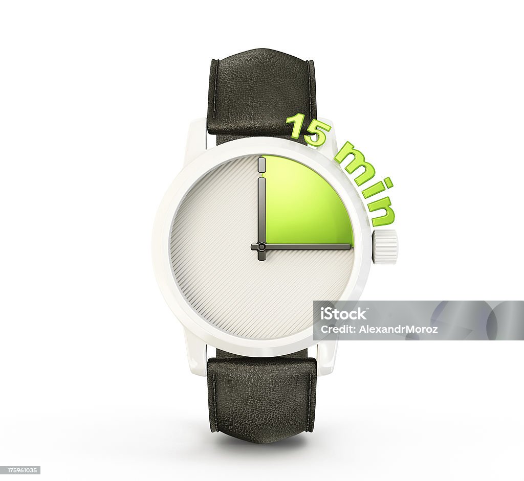 watch conceptual watch isolated on a white background Minute Hand Stock Photo