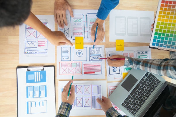 istock The designer team is designing the uxui system to make the uxui system work well on new phones and support system updates. Website development concept UI UX front end designer 1759625601