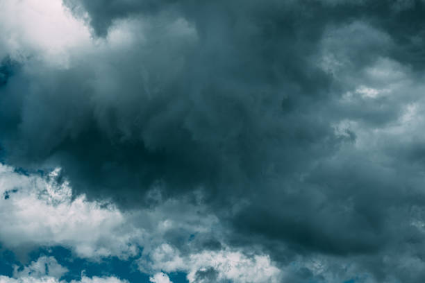 istock Dark Blue Cloudy Rainy Sky With Rain Heavy Clouds. Storm, Thunder, Thunderstorm, Storm clouds. Sky Natural Background. Cumulonimbus Cloud. Strange Clouds Cloud Sky. Weather Forecast Concept. Heavy Raging Turbulent Cloudscape 1759639268