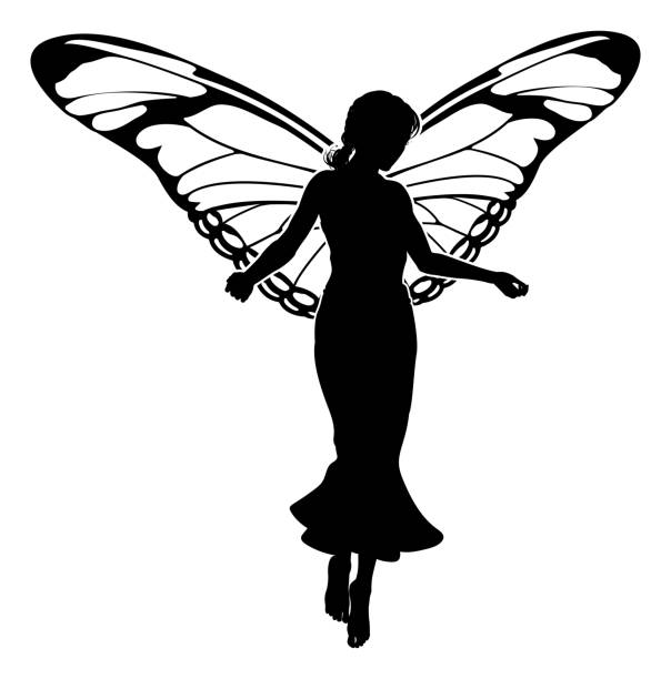 istock A Fairy in Silhouette With Butterfly Wings 1759661683