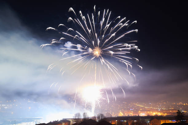 istock New Year's Eve fireworks over the city 1759671791
