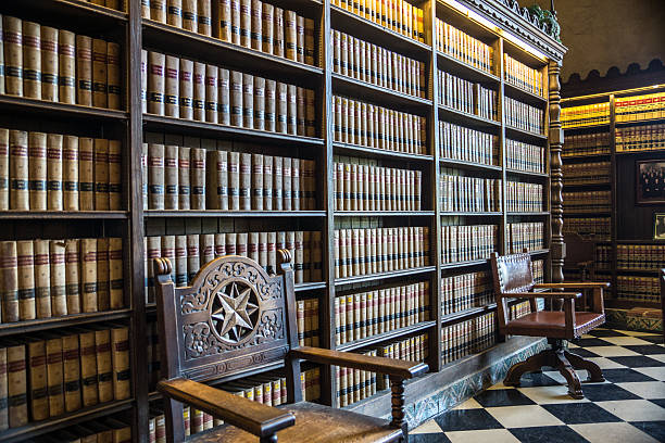istock Bookshelves at a Law Library 175967386