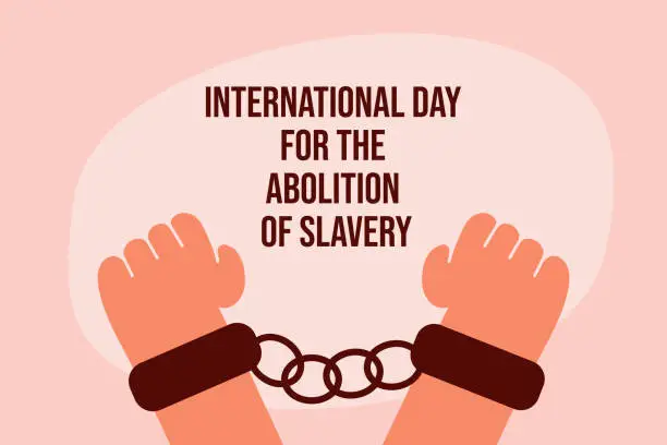 Vector illustration of International day for the abolution of slavery.  Slavery concept