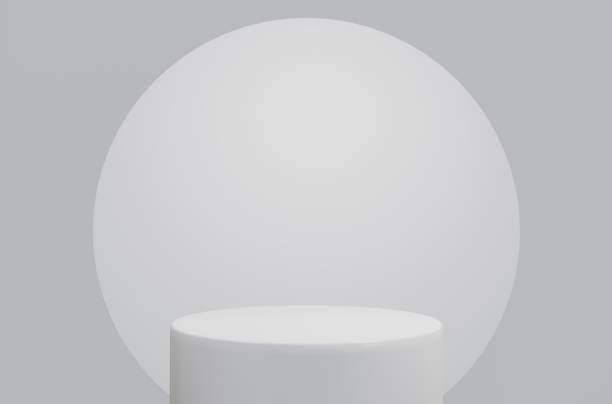 istock empty white podium.3D display podium on white background.Stand Minimal mockup for presentation.Abstract white background concept.Geometric platform show cosmetic product.Stage showcase.3D render 1759707606