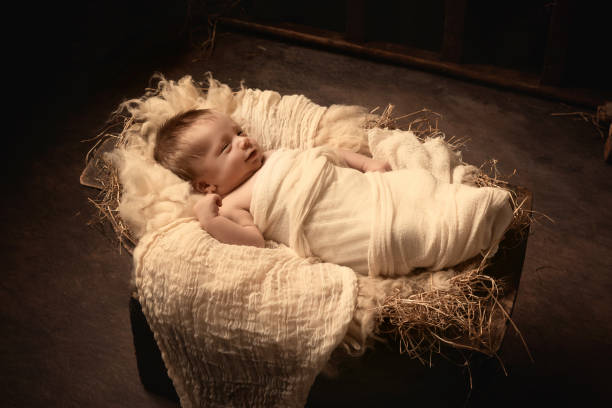 istock Little newborn baby Jesus 1759710525