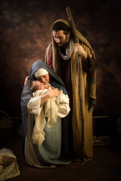 Nativity scene. Decoration in church.