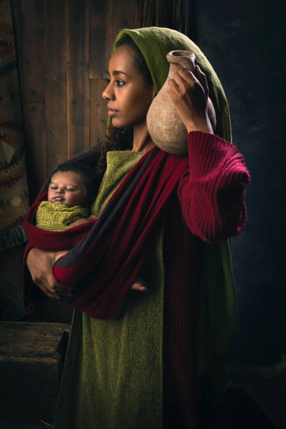istock Ethnic Mama in Live Christmas Nativity scene 1759711107