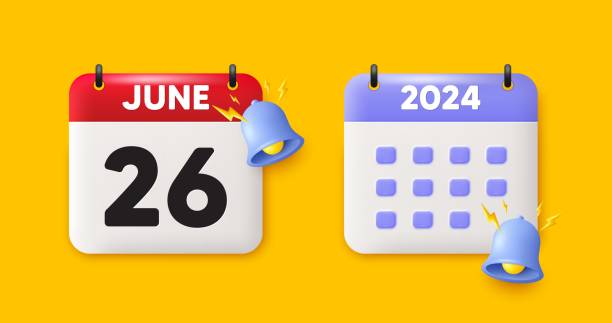 istock 26th day of the month icon. Event schedule date. Calendar date 3d icon. Vector 1759720047