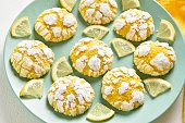 Homemade lemon crinkle cookies