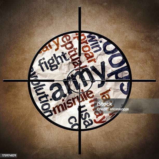 Military Target Auf Armee Text Stockfoto und mehr Bilder von Aggression - Aggression, Aktivitäten und Sport, Ausrüstung und Geräte