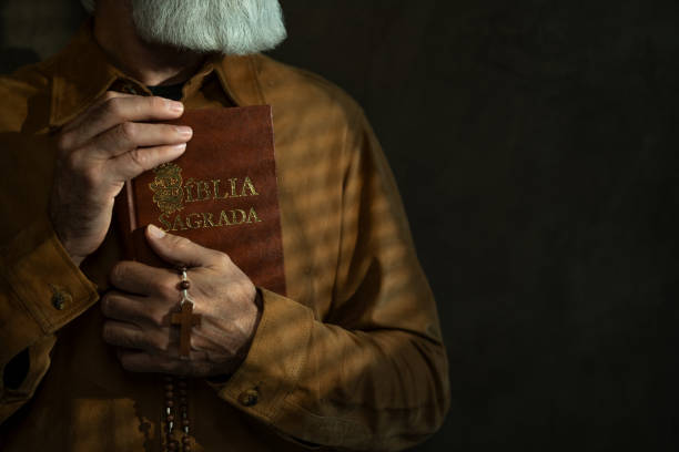 istock Senior man with Holy Bible 1759752045